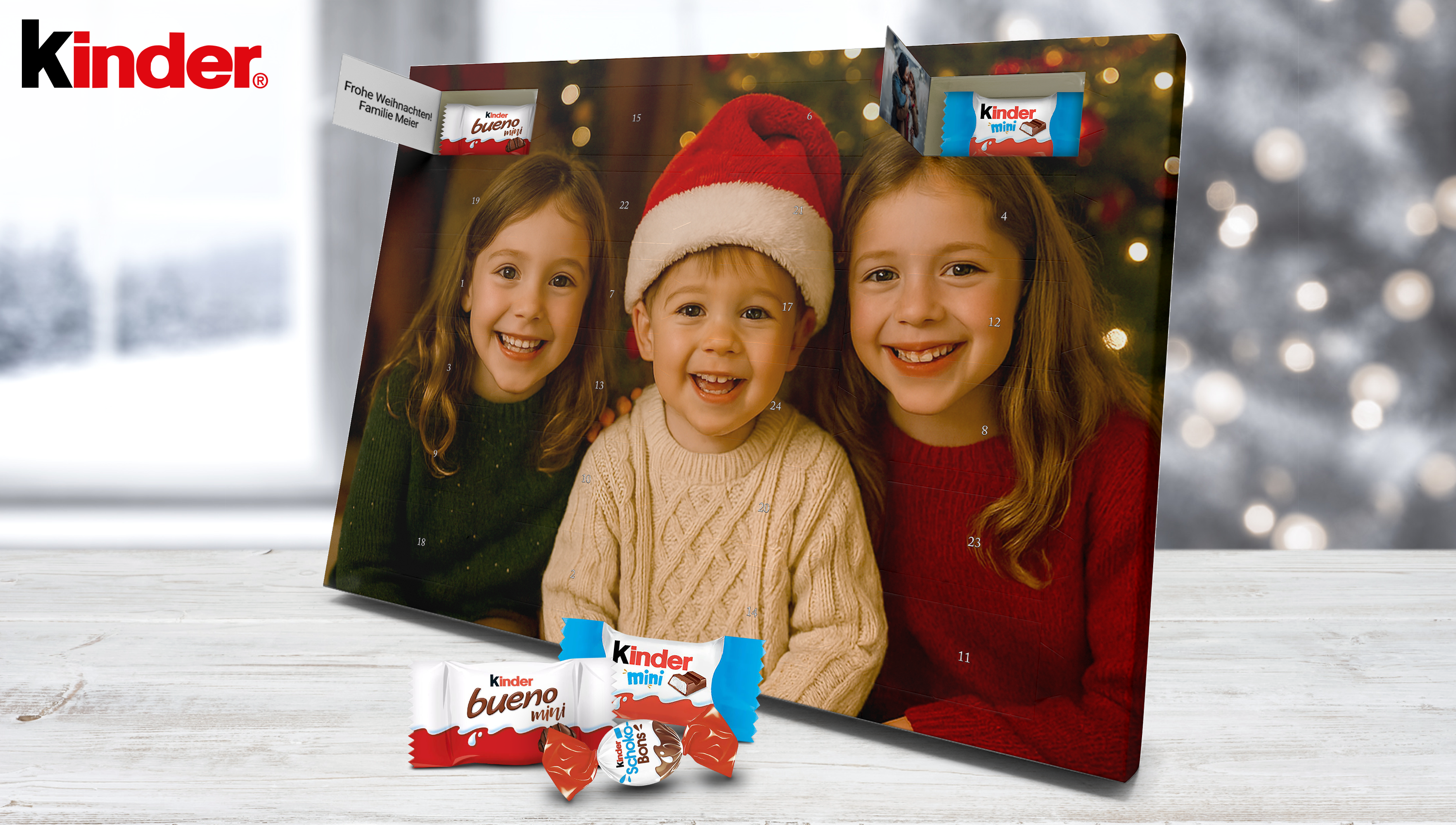 kinder® Schokolade Adventskalender personalisiert - 24 magische Momente