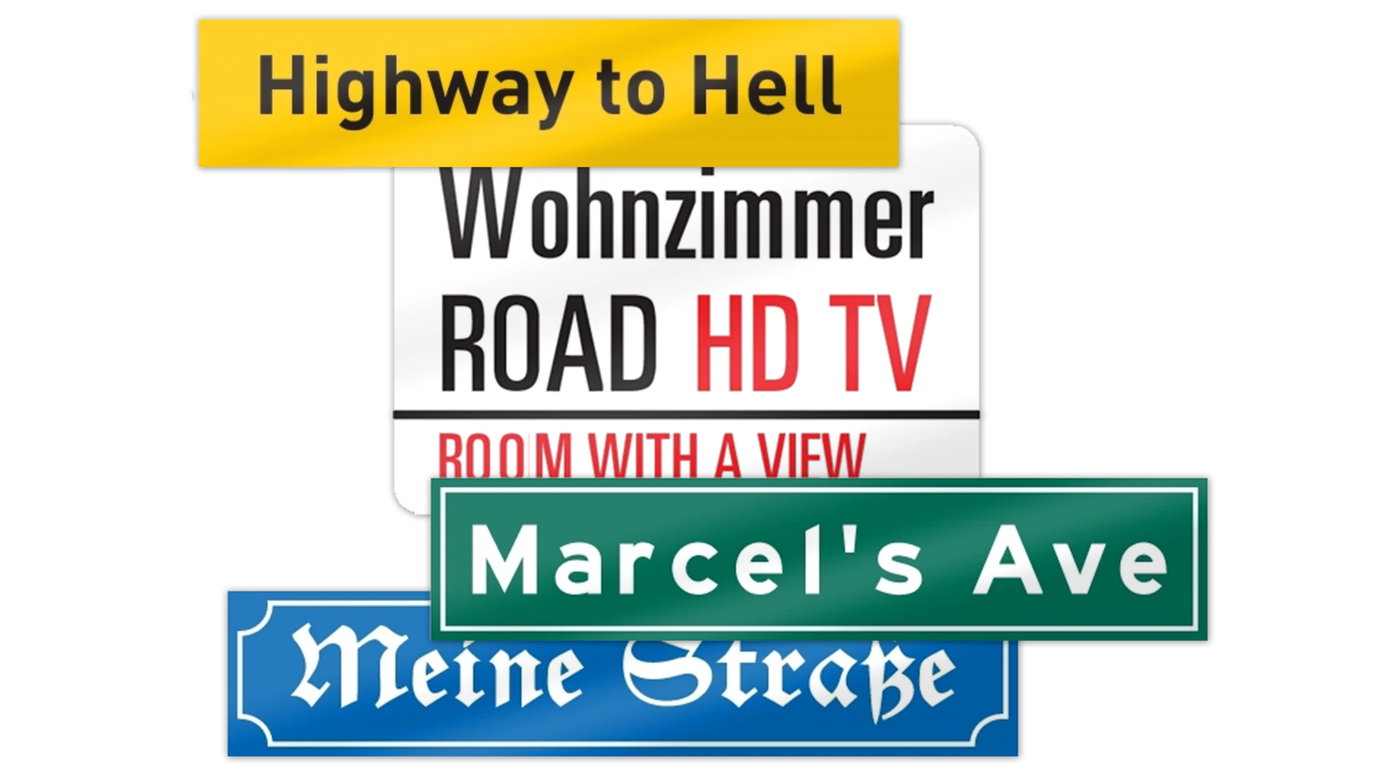 Personalisierte Straßenschilder online selbst gestalten & drucken