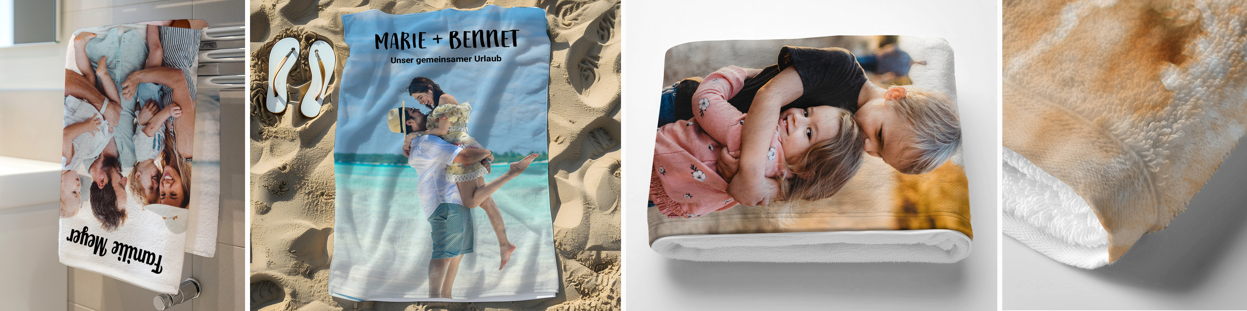 Personalisiertes Handtuch mit Foto, Name oder Text gestalten