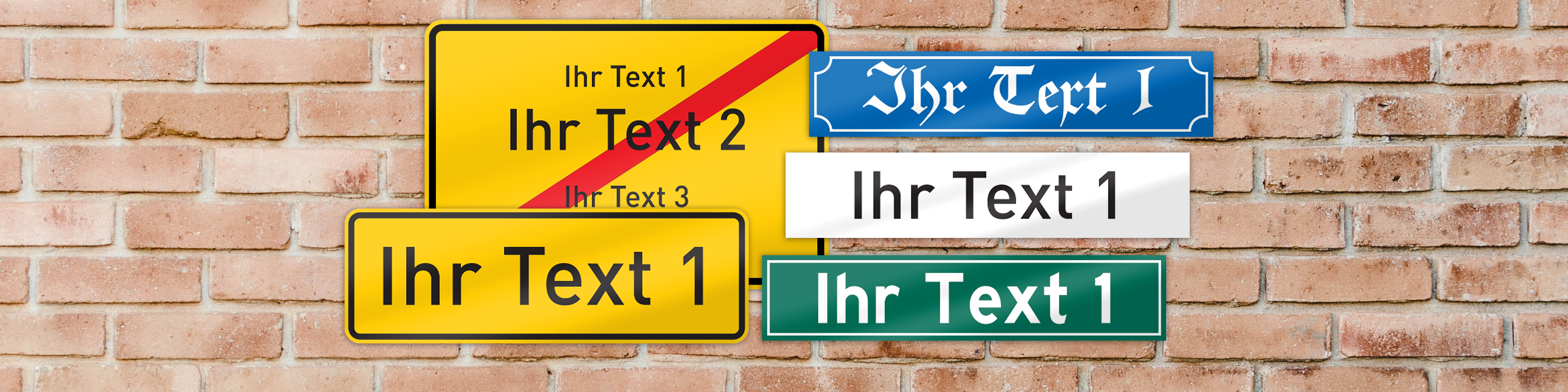 Personalisierte Ortsschilder