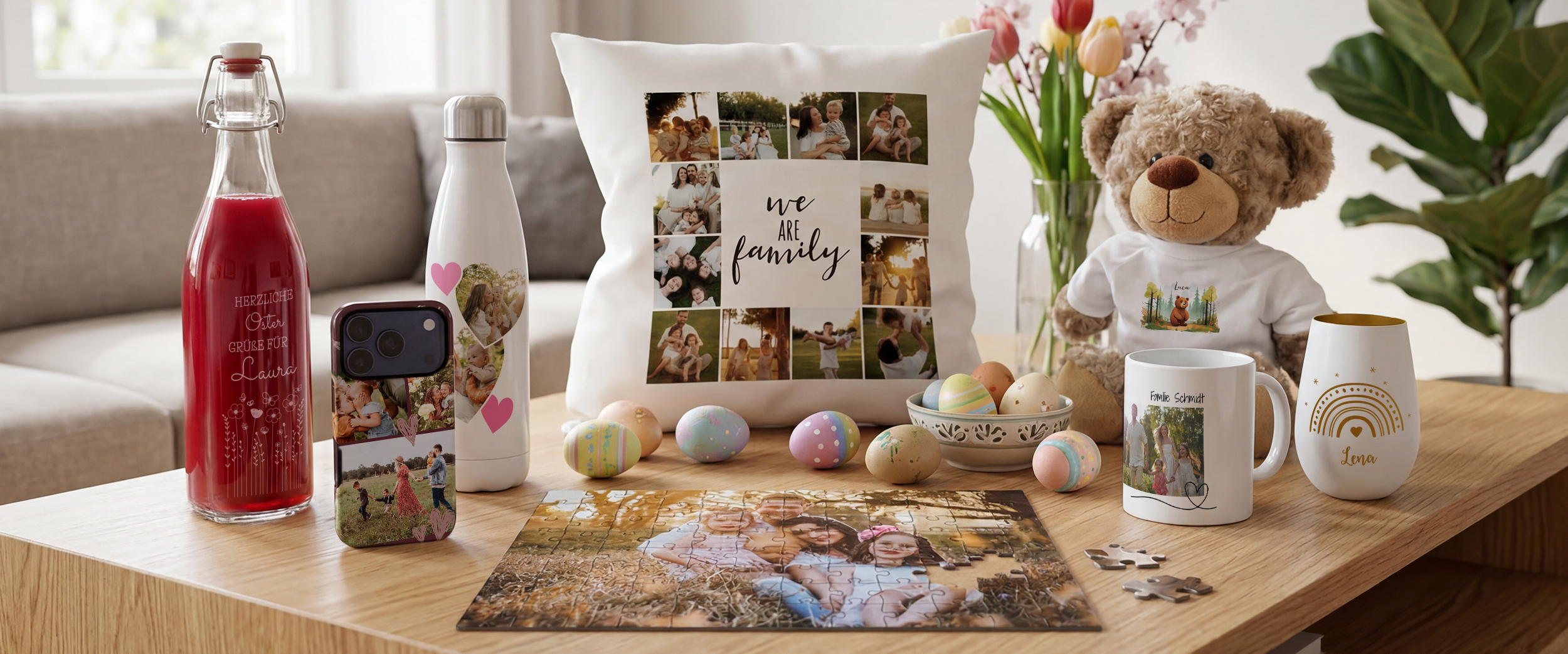 Ostergeschenke mit eigenen Fotos und Namen selbst gestalten
