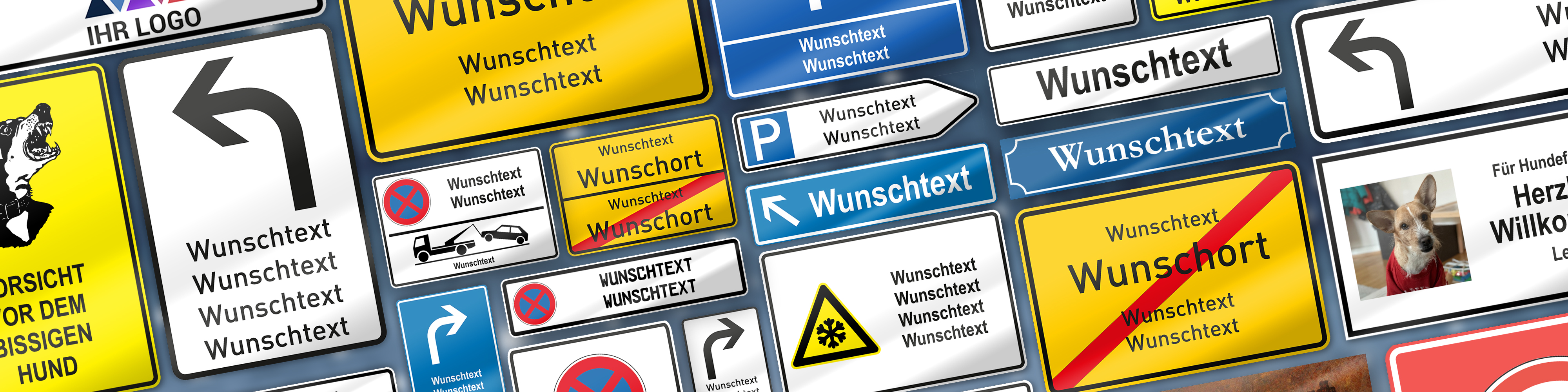 Personalisierte Schilder selbst gestalten