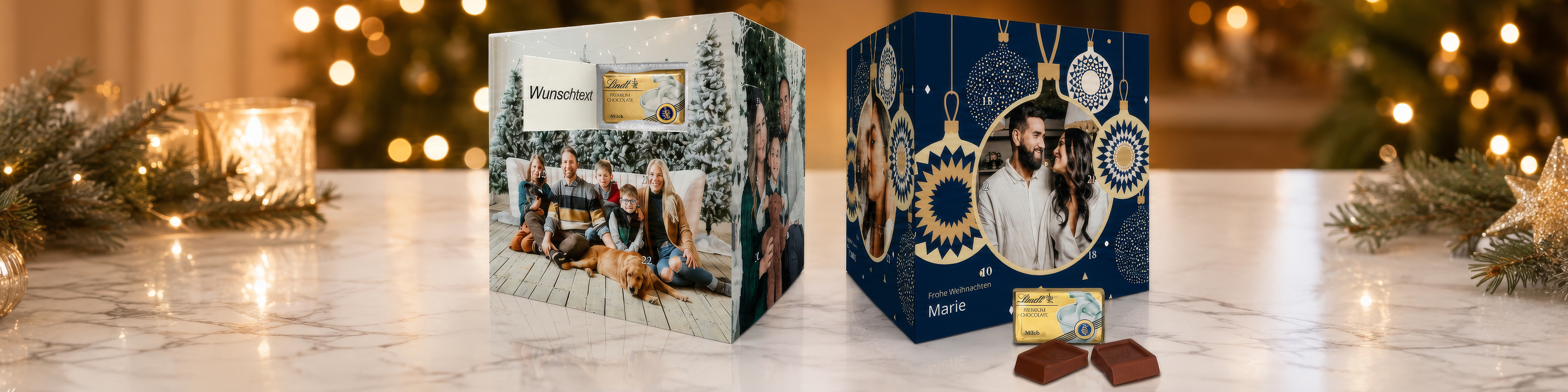 W&uuml;rfel-Adventskalender mit Foto selbst gestalten!