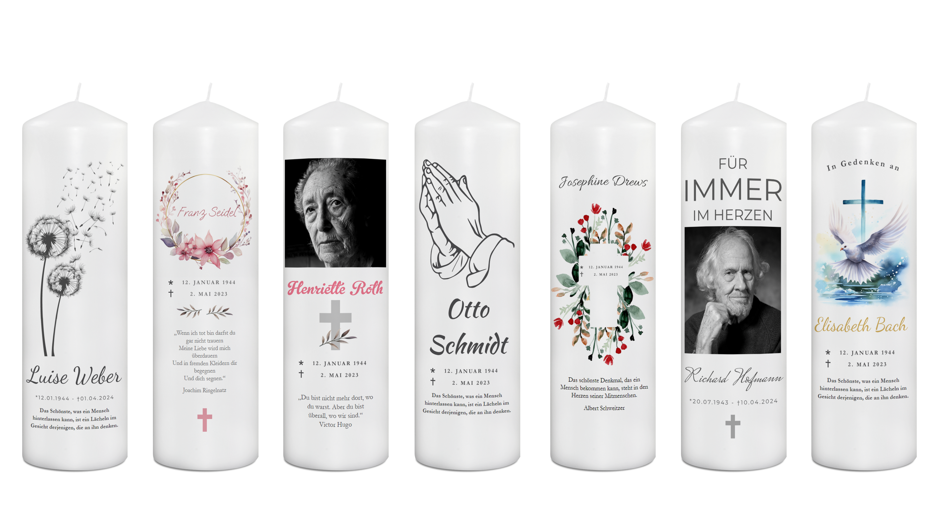 Kreative Vorlagen und Motive für deine Gedenkkerze