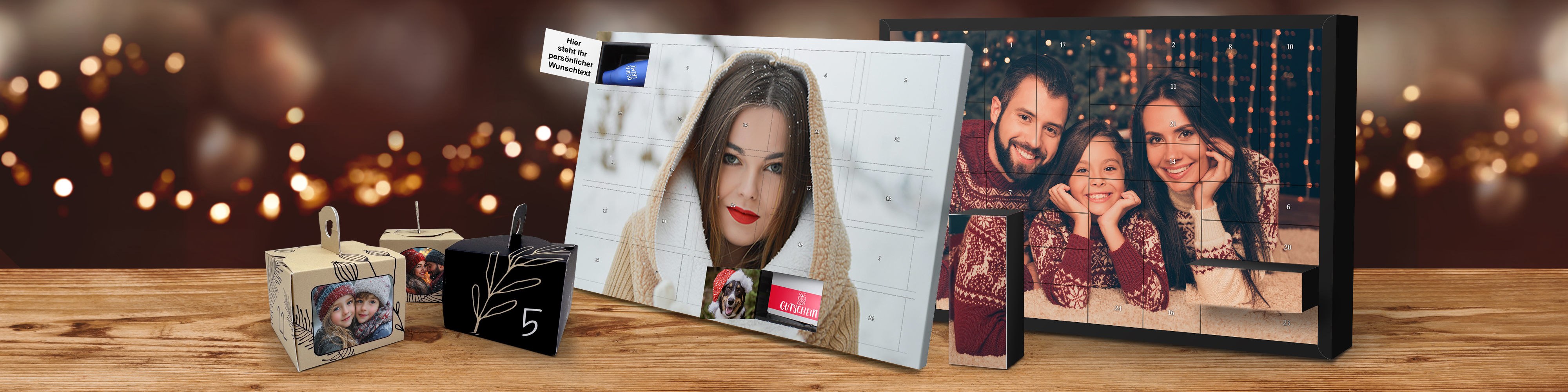 Adventskalender mit Foto zum selbst Befüllen