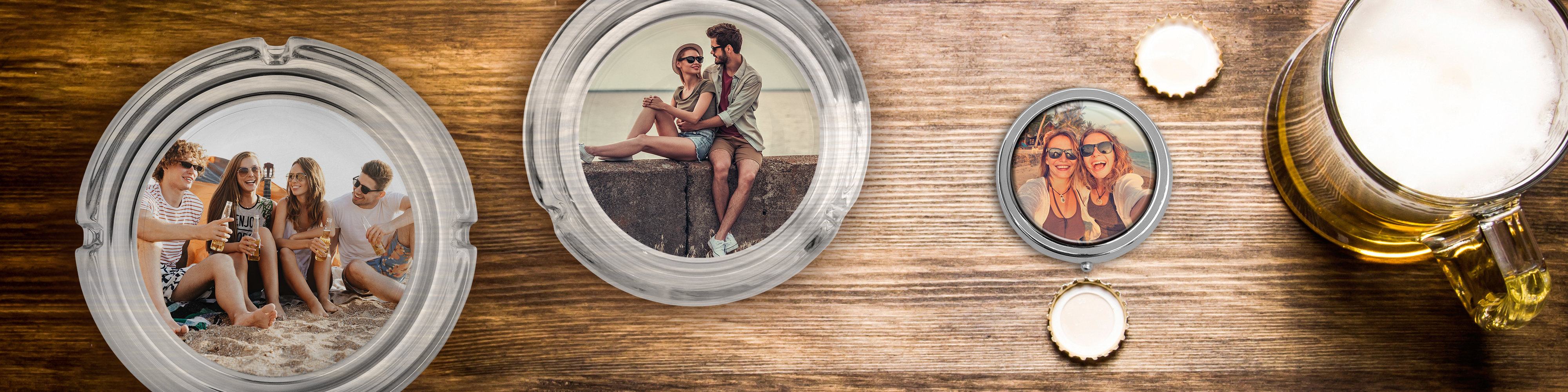 Aschenbecher mit Foto und Text selber gestalten und bedrucken lassen