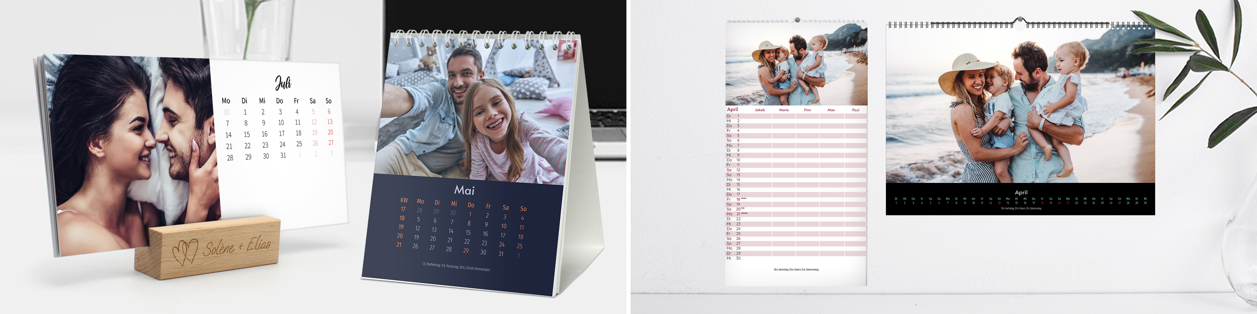 Personalisierte Fotokalender mit eigenen Bildern selbst gestalten