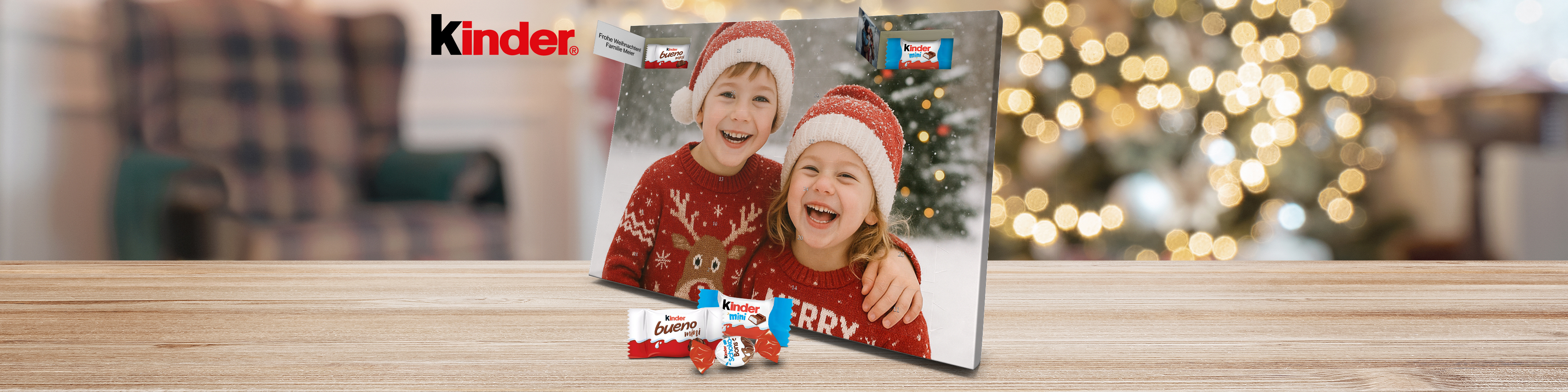 Personalisierte kinder Schokolade Adventskalender mit Foto