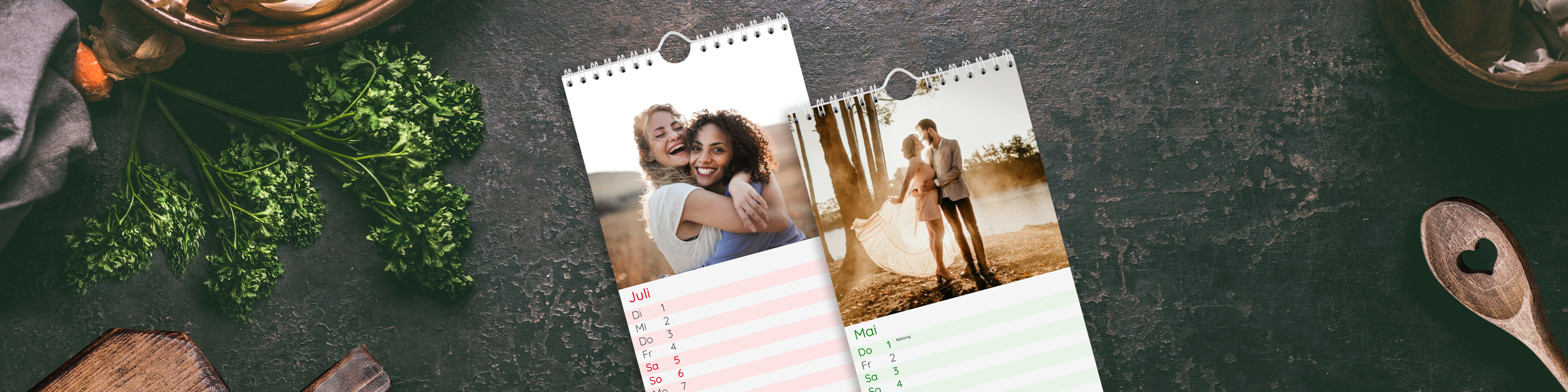 Individueller Foto-Küchenkalender mit eigenen Bildern selbst gestalten