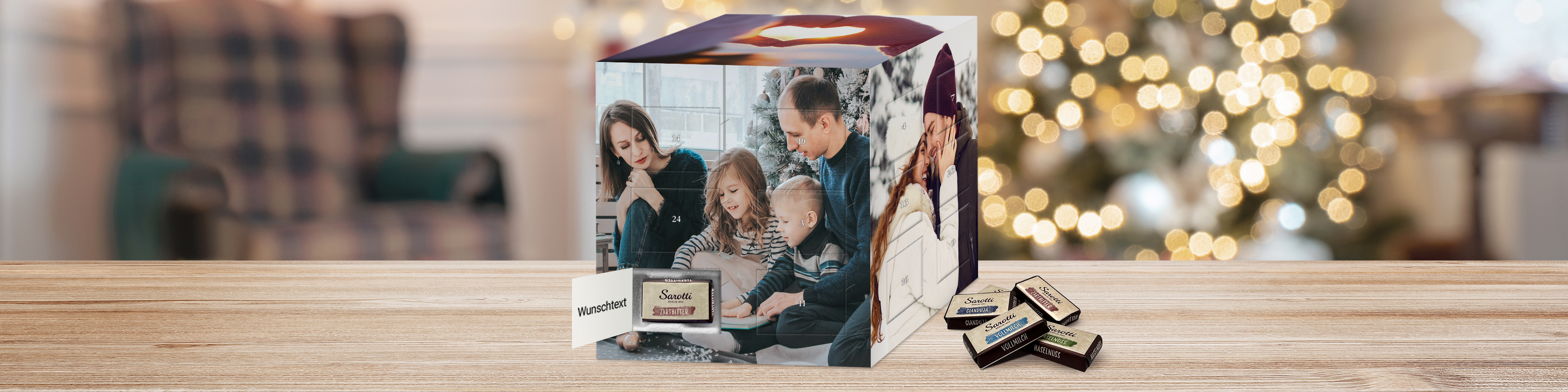 Würfel-Adventskalender mit Foto selbst gestalten!