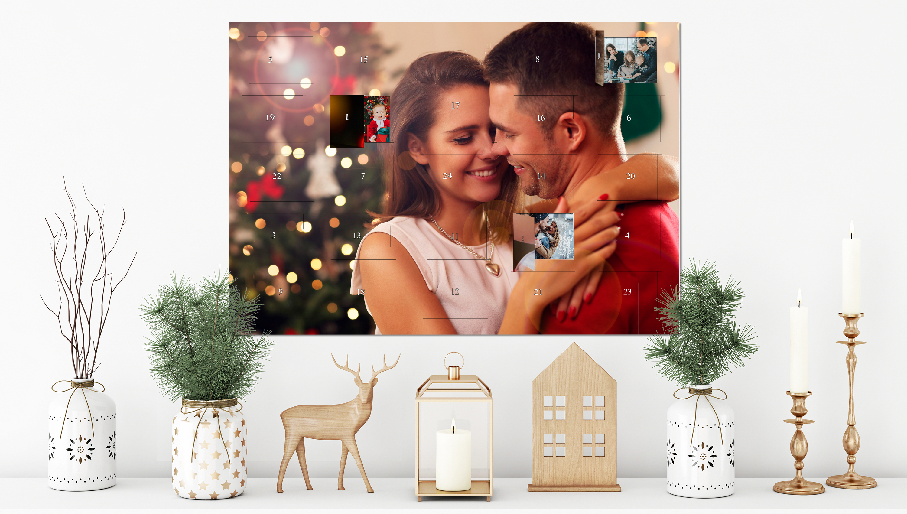 25-Bild-Adventskalender in verschiedenen Größen