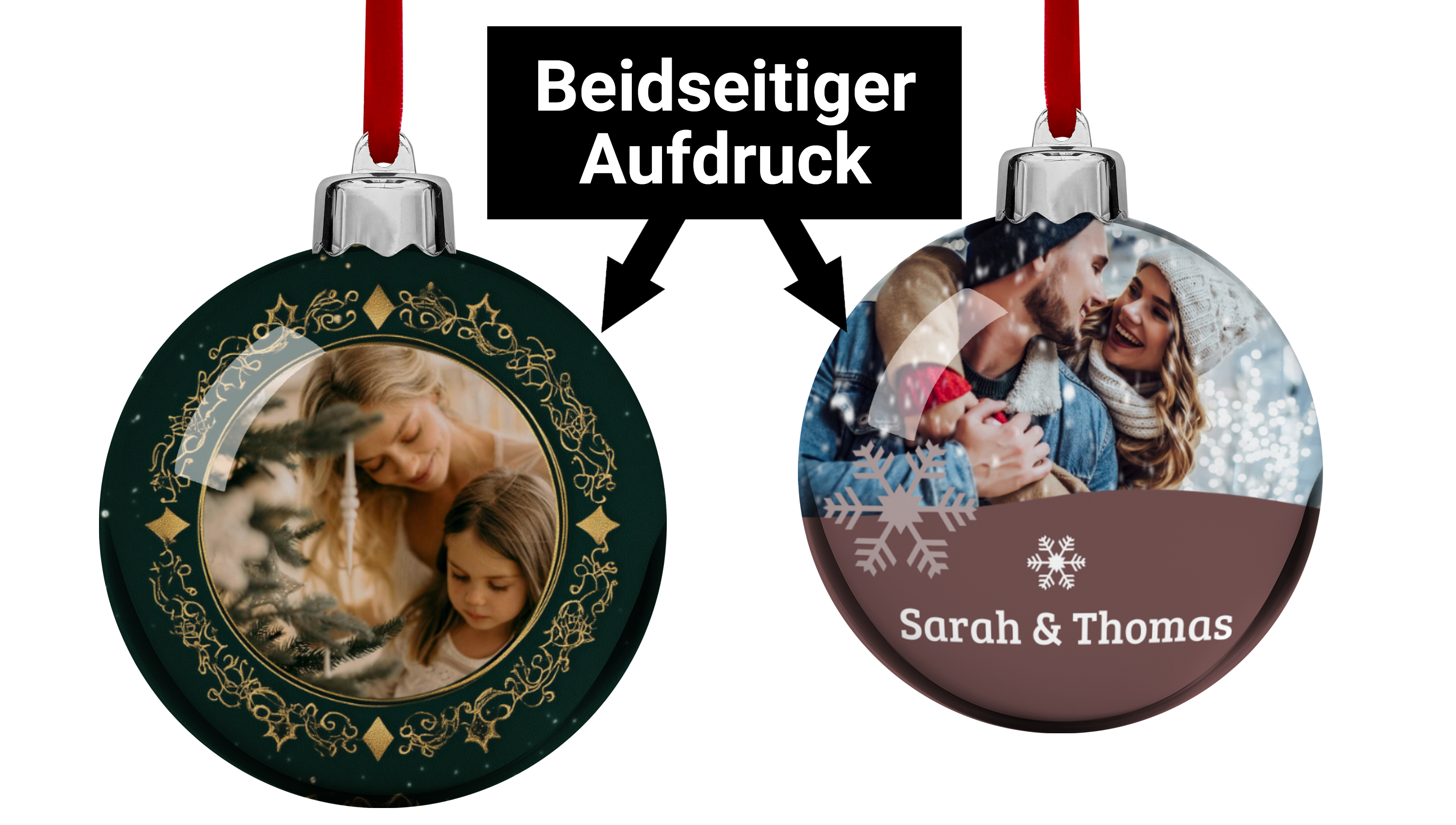 Verschiedene Arten von personalisiertem Weihnachtsbaumschmuck