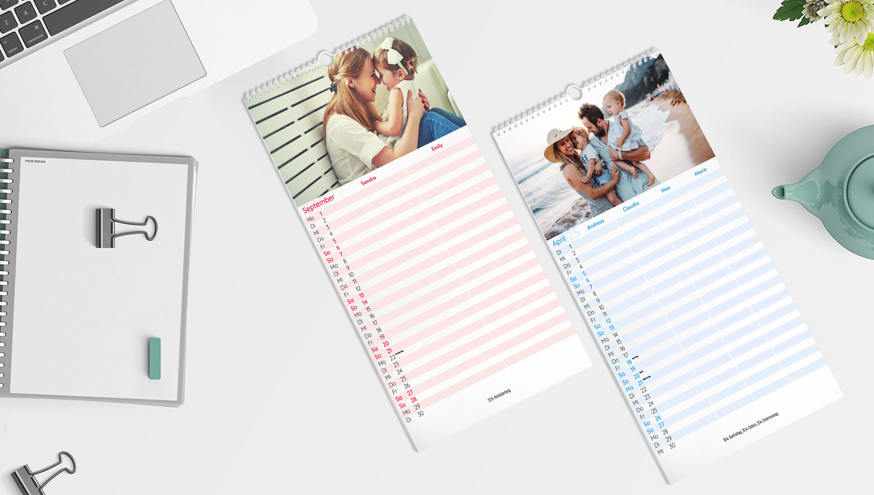 Premium-Qualität für deinen Familienkalender