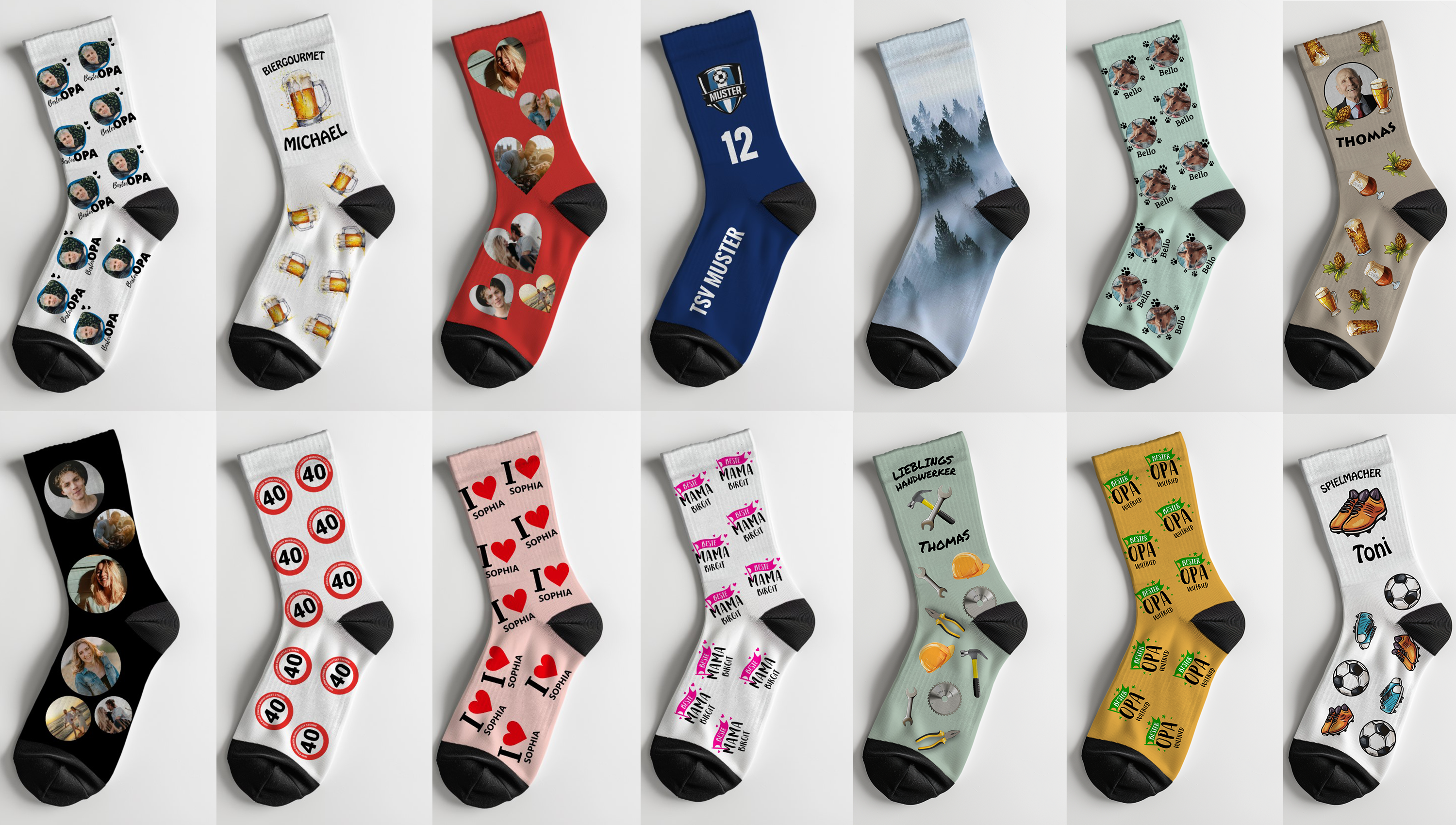 Personalisierte Foto Socken bedrucken lassen