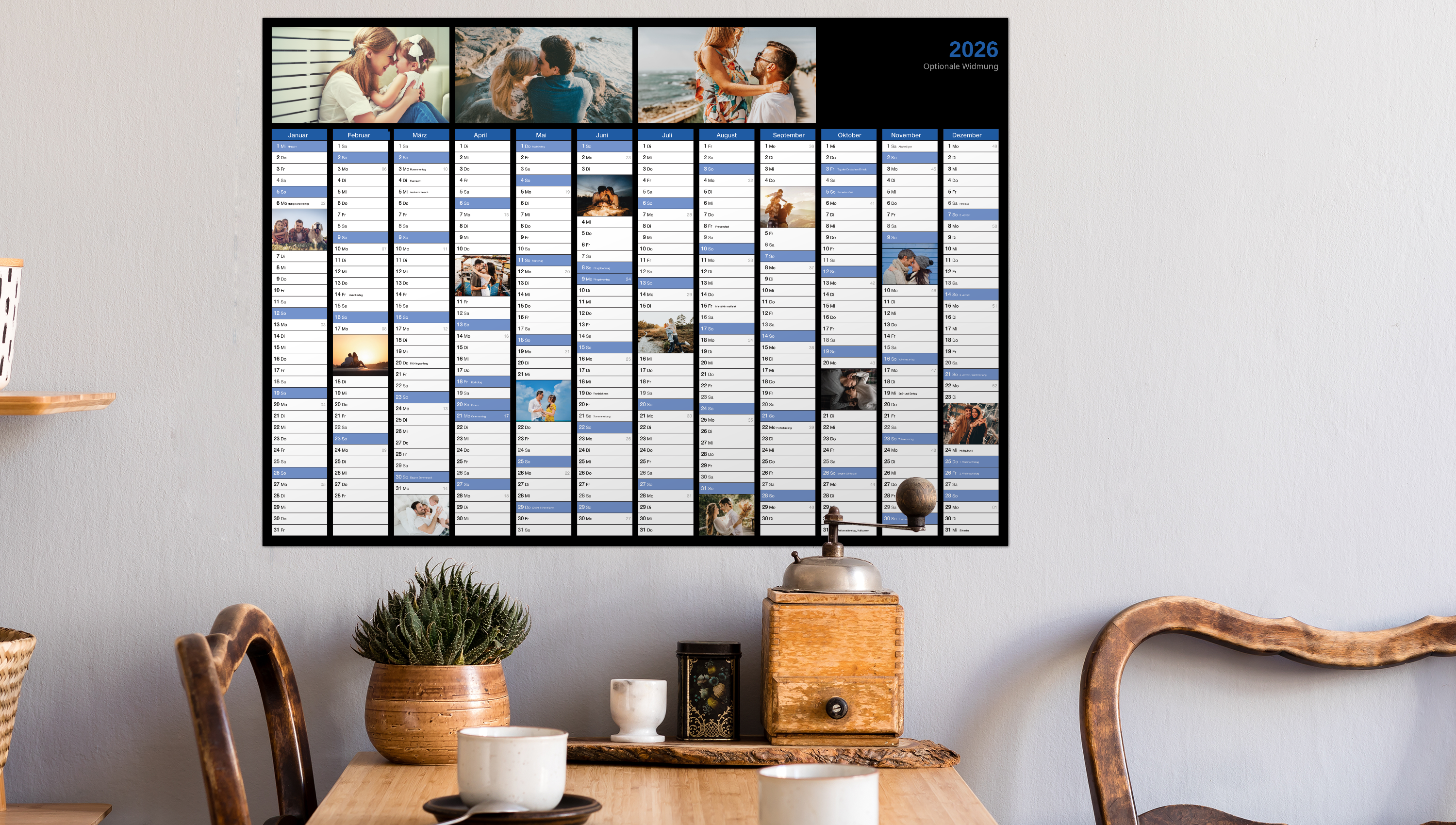 Jahresplaner 2026 selbst gestalten – 12 Monate im Blick | PhotoFancy