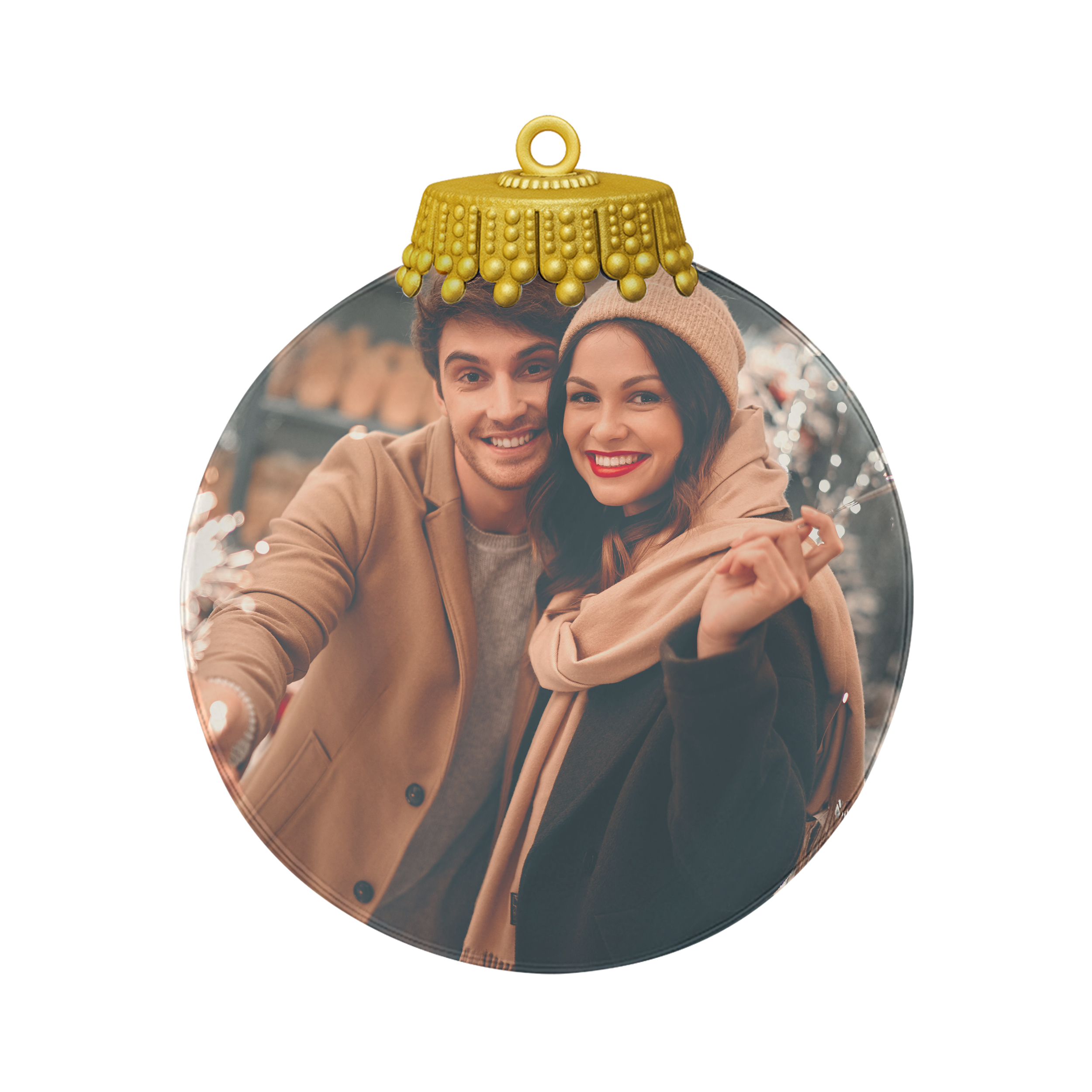 Weihnachtsbaumanhänger - Kreis mit Aufhänger